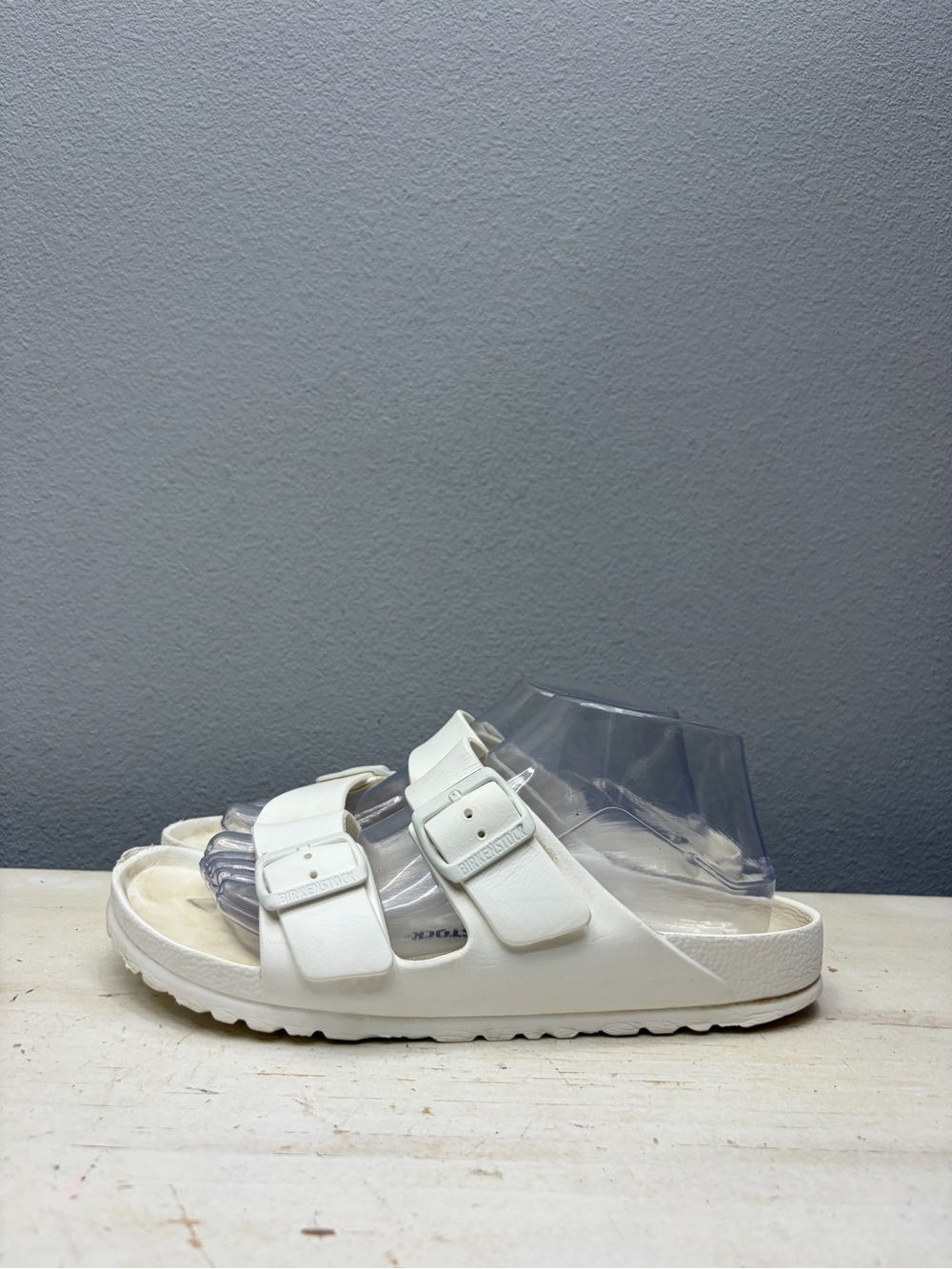 Birkenstock White Rubber Arizona Slide Sandals Size 39